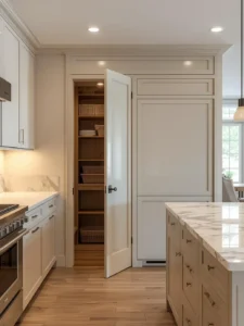 kitchen with hidden pantry