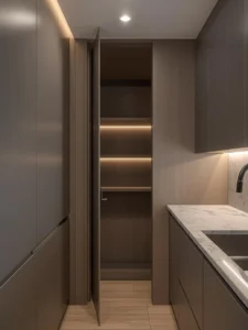 kitchen with hidden pantry