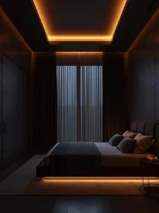 master bedroom with no visible light