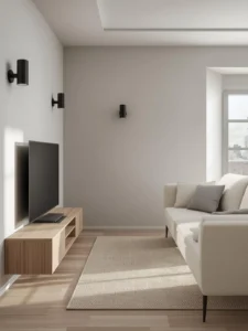 minimalist compact living room