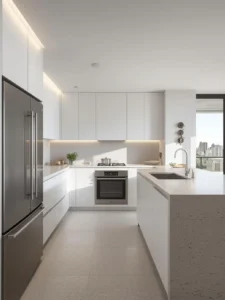 minimalist remodeled kitchen