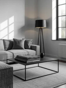 monochrome compact living room