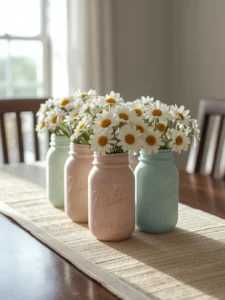 painted pastel mason jar