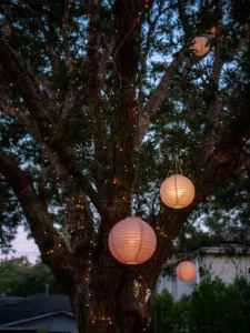 paper lanterns hanging