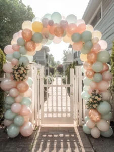 pastel balloon arch