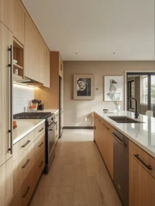 remodeled kitchen in modern USA home