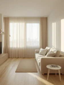 sheer beige curtains