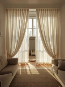 sheer white curtains