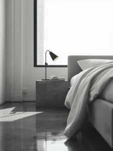 slim matte black lamp