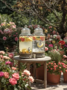 spring garden drink station