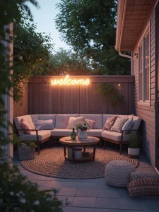 spring patio lounge corner