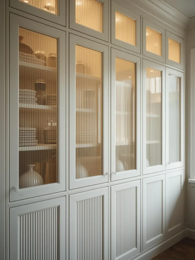 A built-in pantry wall