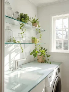 A contemporary laundry room