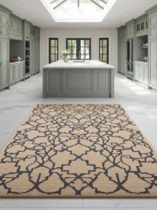 A large washable kitchen rug