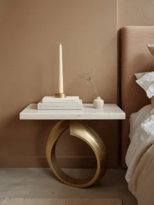 A luxurious bedside vignette
