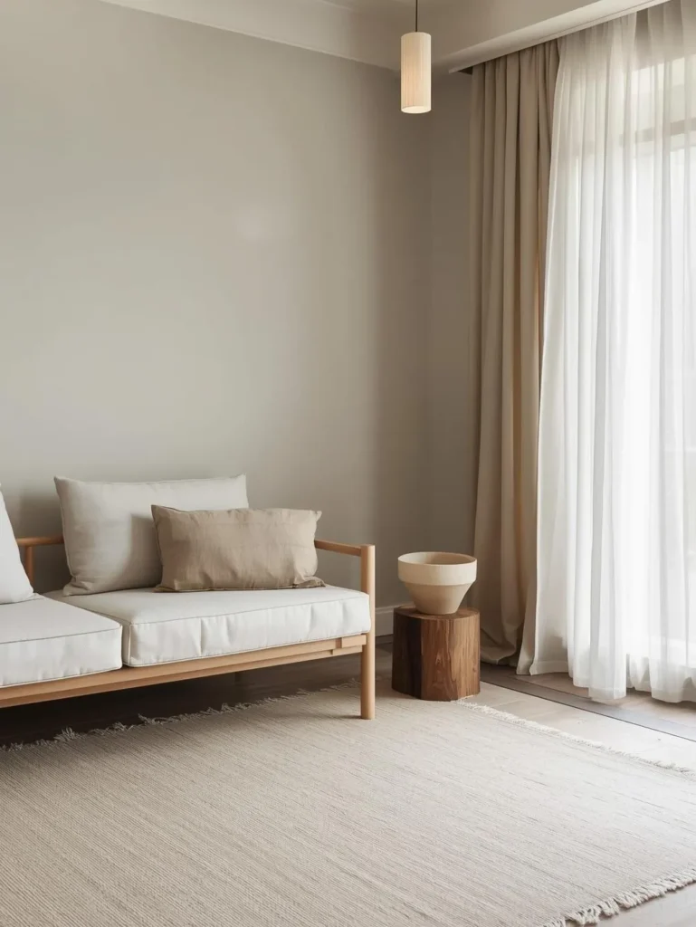 A parlor remodel in pure Japandi language