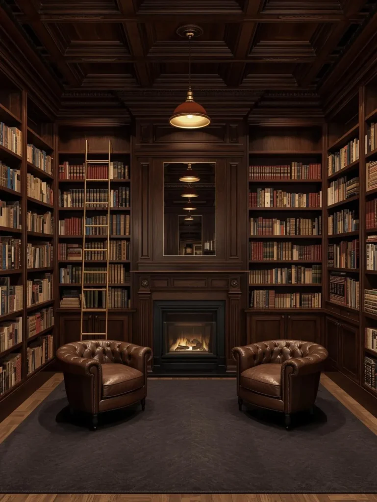 A parlor remodel transformed into a floor-to-ceiling library