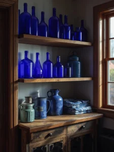 rustic reclaimed wood shelf
