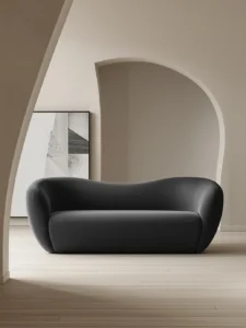 A sculptural sofa