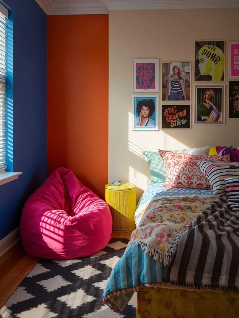 A teenage girl's room shot in bright
