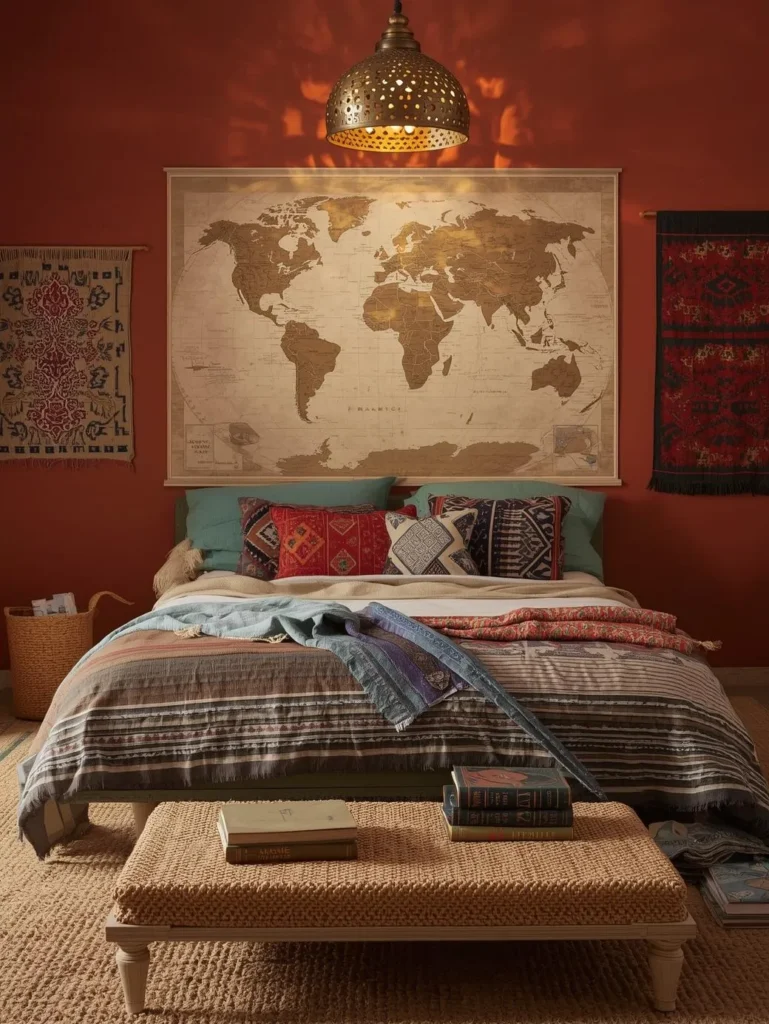A teenage traveler's bedroom