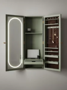 A wall-mounted fold-down unit photographed fully open