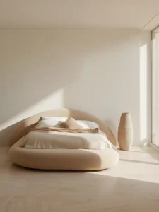 A wide bedroom editorial shot