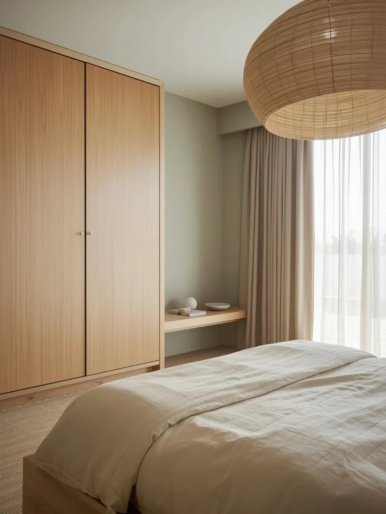 A wide bedroom remodel reveal shot