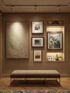 An architecturally designed gallery wall