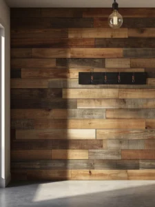 An entryway accent wall