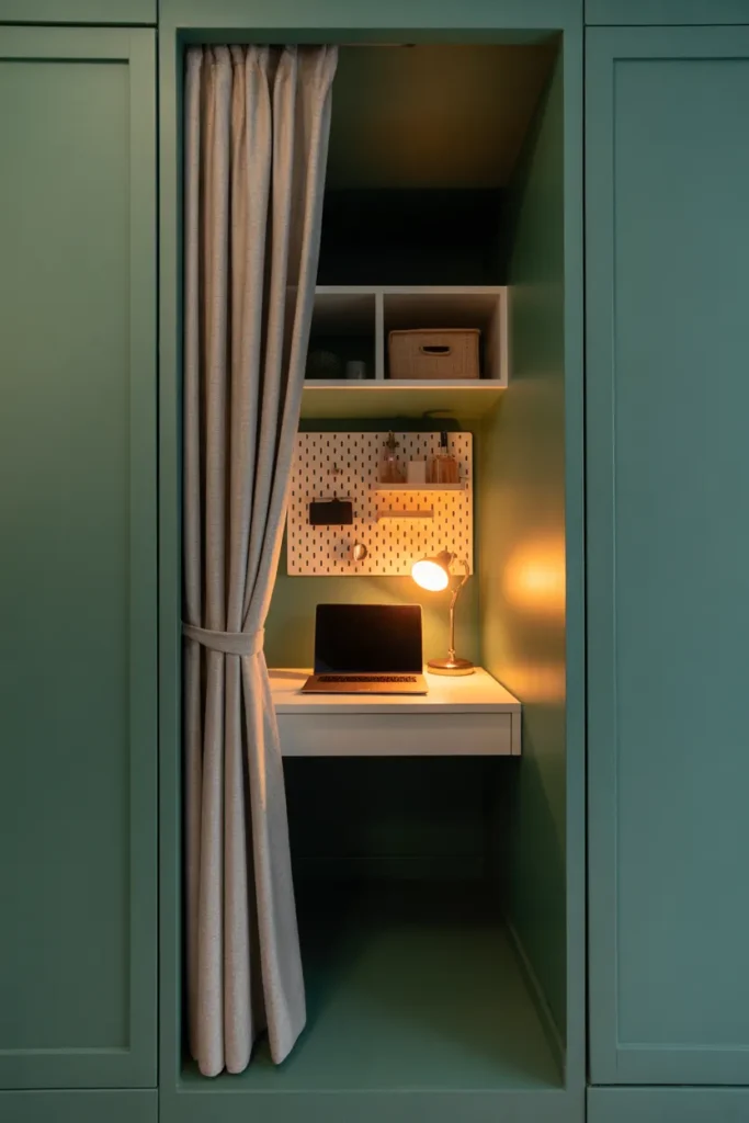 Converted Closet Into a Micro Home Office