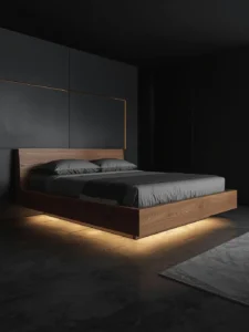 Floating Wooden Bed