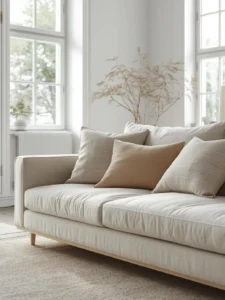 Linen minimal sofa