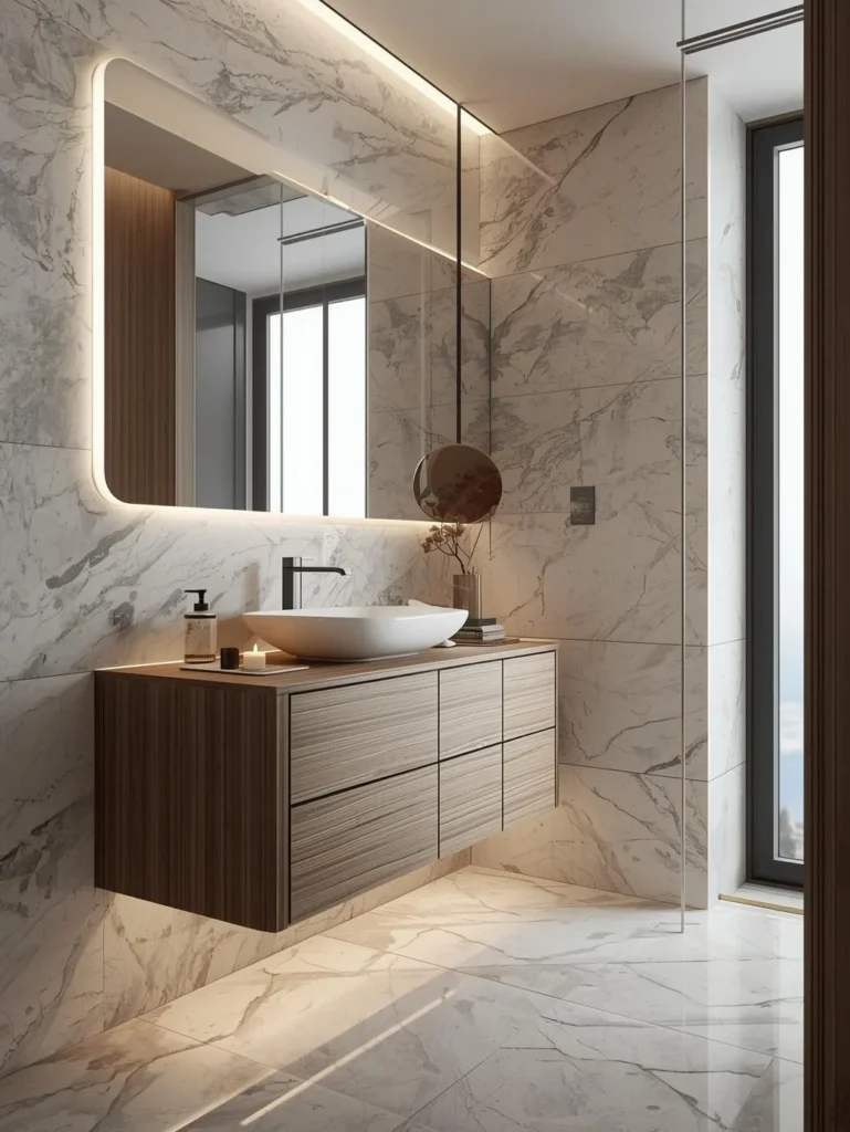 Ultra modern small bathroom 2026