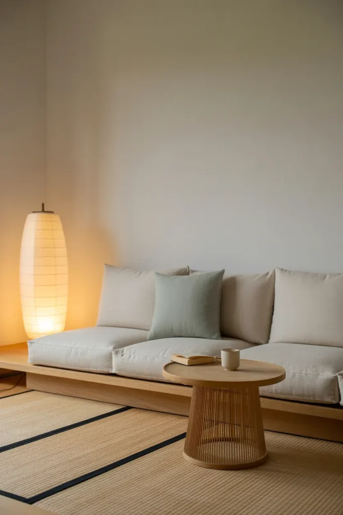 a Japandi-style living room