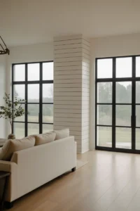 a modern farmhouse family room