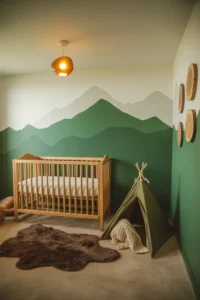 a mountain-theme boy nursery