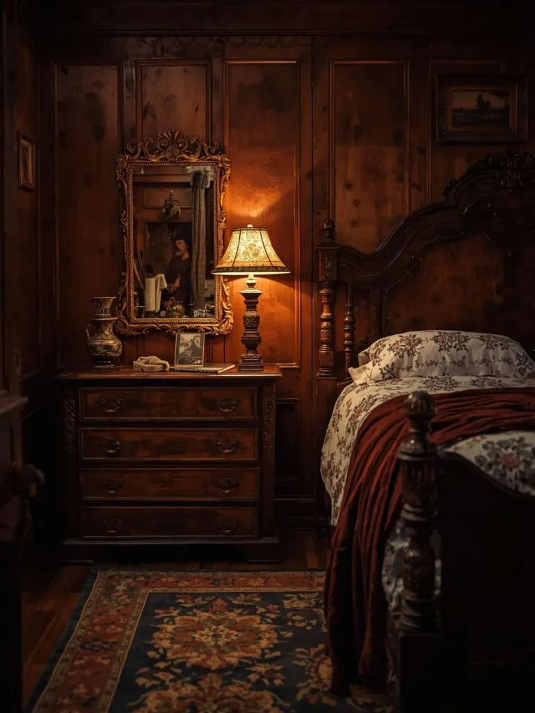 antique wooden bedroom