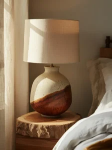asymmetric ceramic table lamp