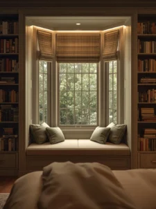 bedroom with a built-in reading nook