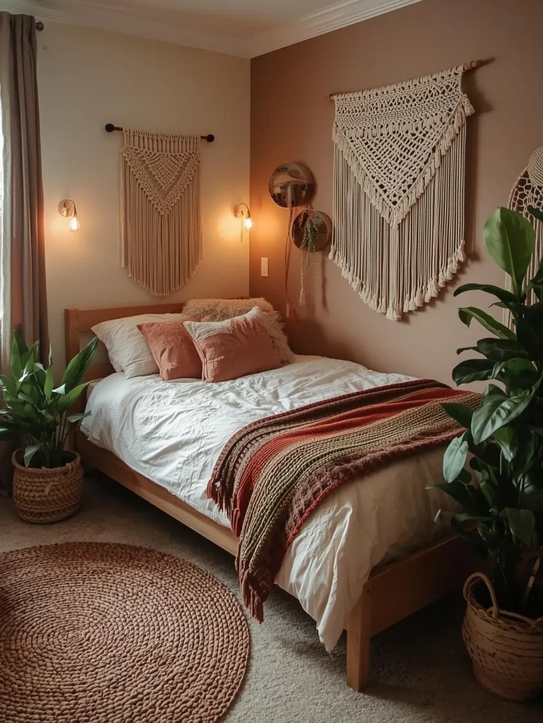 boho college dorm room