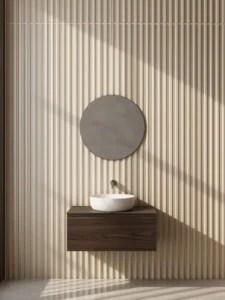 deep-ribbed 3D porcelain tiles