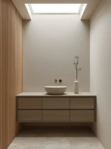 extraordinarily calm bathroom
