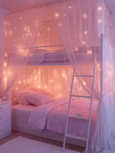 futuristic cozy dorm room