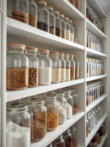 glass jar pantry storage system