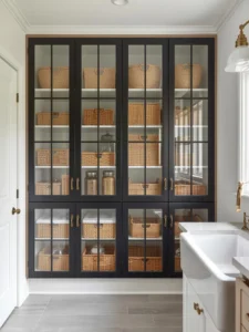 glass pantry cabinets