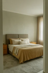 greige painted walls with subtle plaster texture finish