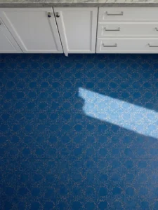 ink-blue encaustic cement tiles