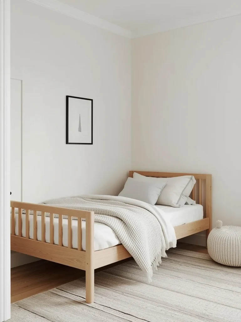 kids bedroom with neutral tones