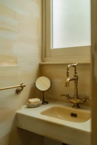 limewash textured walls in warm aged cream with visible brushstroke variation